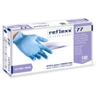 Reflexx R77100 Guanti Nitrile No Polvere 100% Latex Free 3gr Cat.3 100 Pezzi S