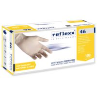 Reflexx R46 Guanti Lattice No Polvere Clorinati 5.7gr Cat.3 Bianco 100 Pezzi S