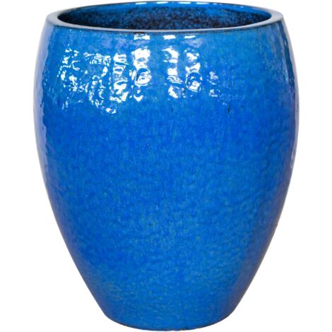 Keramischer Blumentopf Poseidon - Meerblau - Ø 28 cm ↑ 31 cm (1/2)