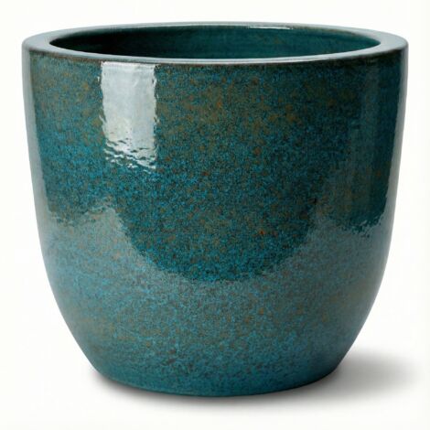 Provencelia Blumentopf Lancelot Ø21 cm Höhe 19 cm frostbeständig, keramisch, handgefertigt, Stahblau