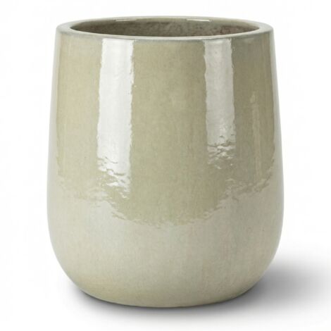 Provencelia Blumentopf Diane Ø23 cm Höhe 23 cm frostbeständig, keramisch, handgefertigt, Perle (1/5)