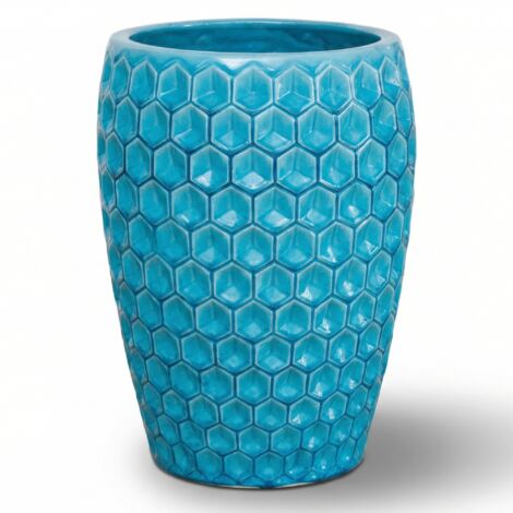 Keramischer Blumentopf Versaille – Hellblau (1/5)