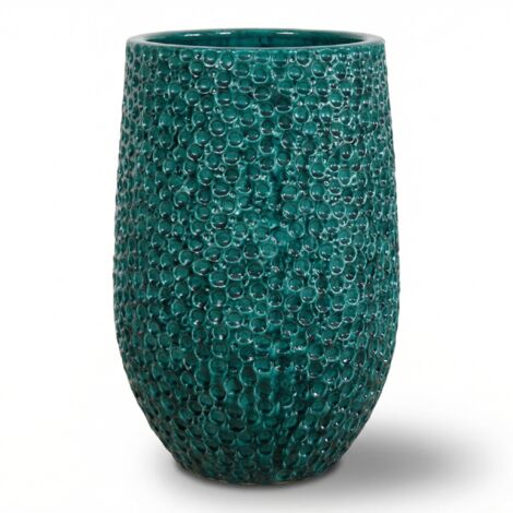 Provencelia Pflanzkübel Paris Ø39 cm Höhe 63 cm frostbeständig, keramisch, handgefertigt, Dunkelgrün