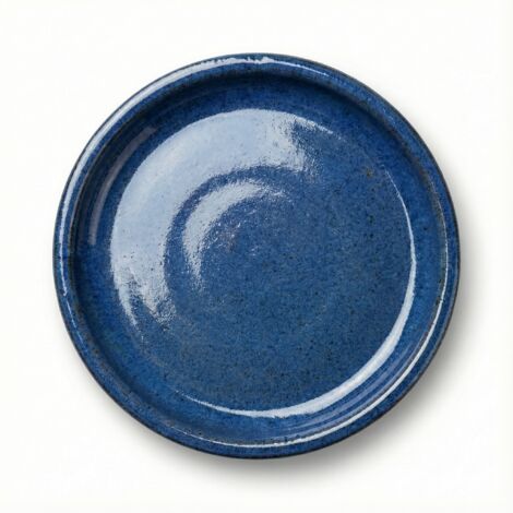 Provencelia Keramik-Untersetzer für Blumentöpfe Ø 28 cm – Antikblau – glasiert, frostbeständig & handgefertigt
