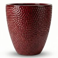 Provencelia Pflanzkübel Cigaline Ø38 cm Höhe 37 cm frostbeständig, keramisch, handgefertigt, Imperialrot