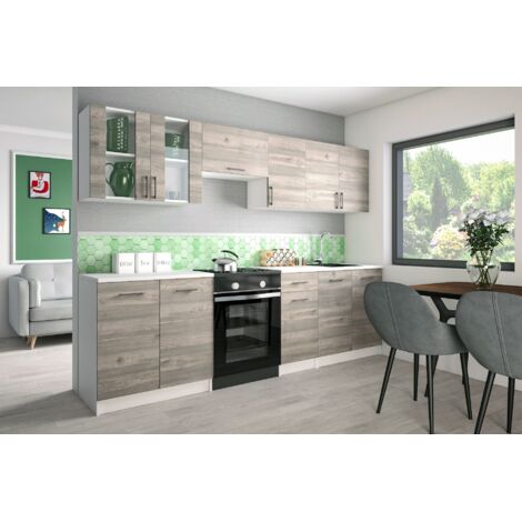 Moderne Küchenzeile LECO 260 cm in Eiche Nelson – funktionales Design für jede Küche (1/3)