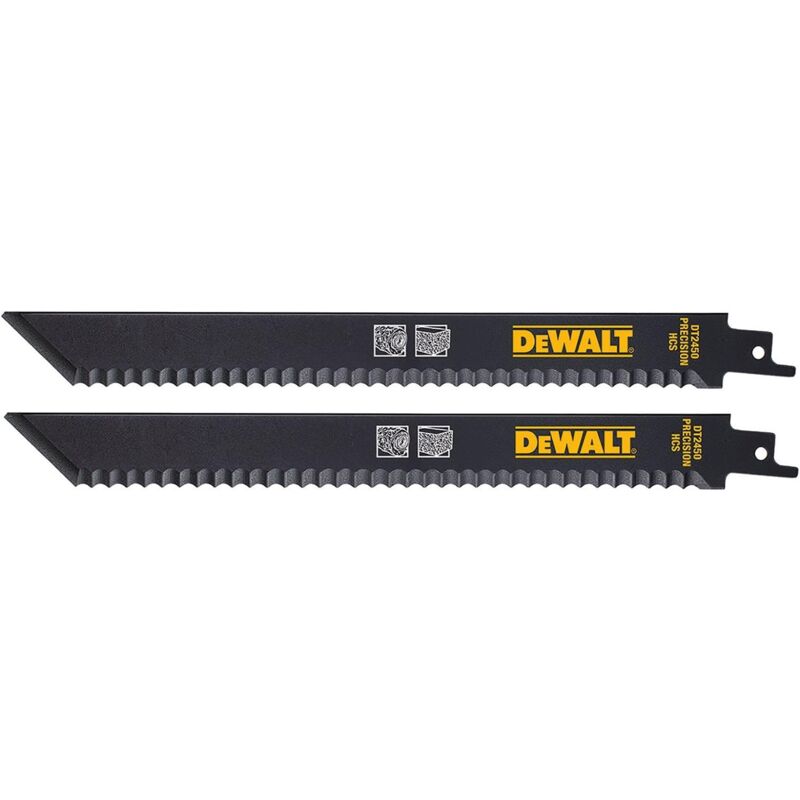 DeWalt DT2450-QZ Lame de scie sauteuse TCT 225mm 6TPI 2pcs Matériaux isolants
