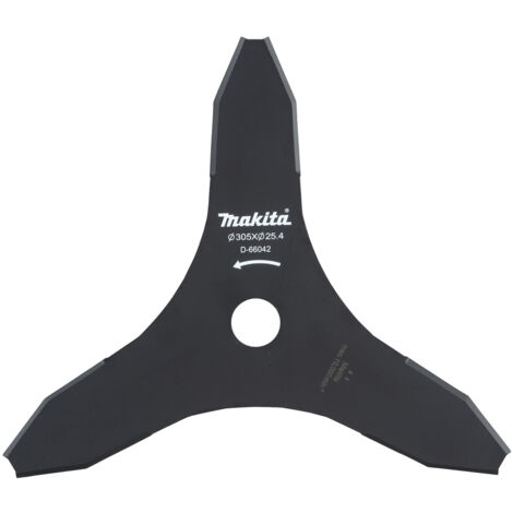 Makita – Lame de débroussailleuse 305mm 3 dents – Pour coupe précise sur terrains accidentés – D66042