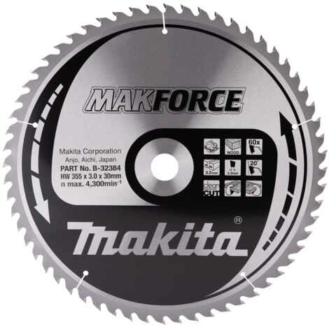 Makita B-32384 Makforce Lame de scie circulaire 355x30 mm pour bois