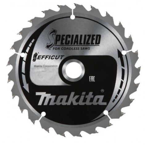 Makita – Lame de scie circulaire 260mm – E07705 – 24 dents pour bois dur – Épaisseur 2,15mm – Technologie Efficut pour coupes rapides