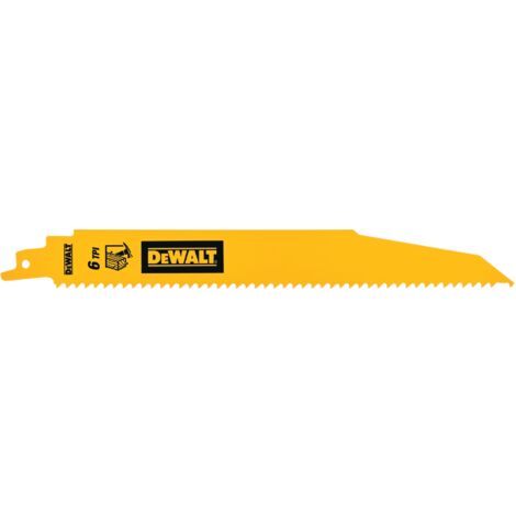 DeWalt DT90381-QZ Lame de scie droite BIM 228mm 6TPI 5pcs Bois