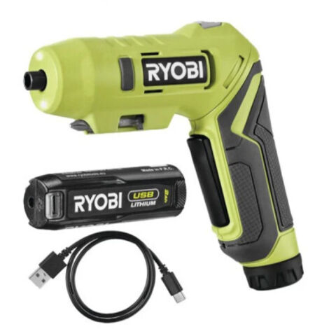 RYOBI Tournevis 4V USB Lithium - 1,3Ah - Câble USB - RSDP4-120G (1/6)