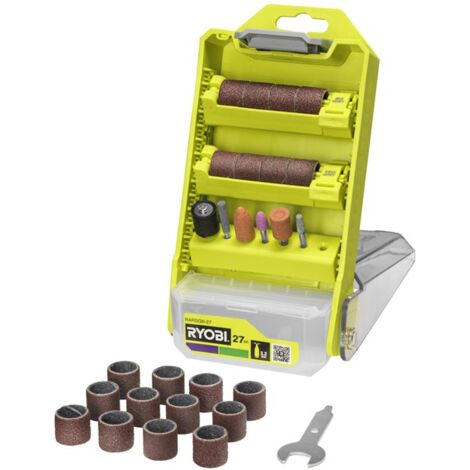 RYOBI Coffret de ponçage et meulage - RARSGK-27 - 3,2mm - 27 pcs (1/4)