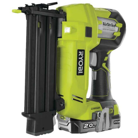 RYOBI Cloueur de finition 18V One+ - 1 batterie LithiumPlus 2.0Ah - 1 chargeur rapide R18N18G-120S