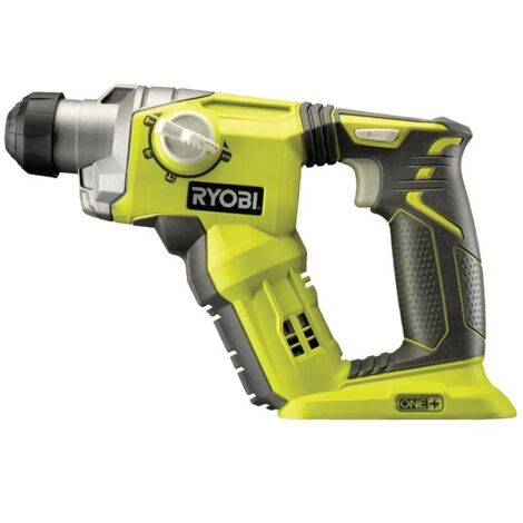 Ryobi – Perceuse à percussion SDS+ 18V – Force de frappe 1,3J – Couple 15Nm – 4 modes pour béton, pierre, burinage – Lumière LED