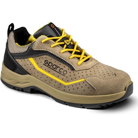 Sparco 07538TAGI Indy Colton ESD S1PS SR Chaussure de sécurité Tan/Jaune 43 (1/5)