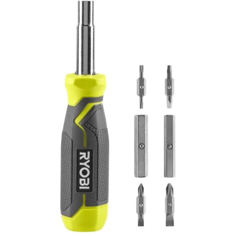 Ryobi RHSDM1101 Tournevis polyvalent 11 en 1, jeu d'embouts à poignée ergonomique (1/5)