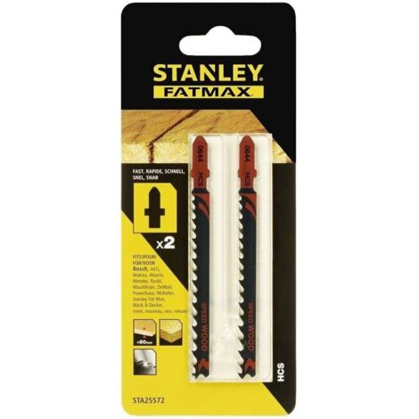 Lames de scie sauteuse Stanley STA25572-XJ HSC 100 mm, lot de 2