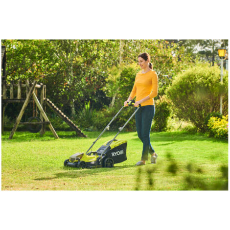 RYOBI Tondeuse Poussée 18V One+ - coupe 33cm - 1 batterie 2,5Ah - 1 chargeur - RLM18C33B25
