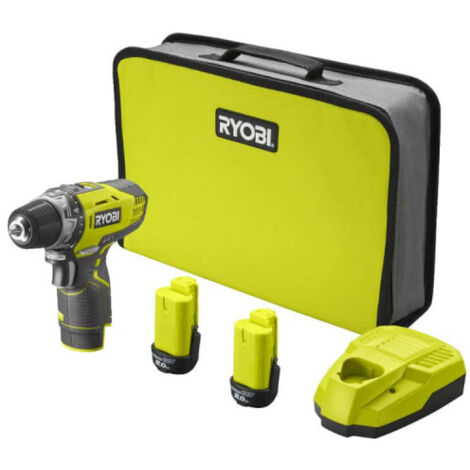 RYOBI Perceuse-visseuse 12V - 2 Batteries 2.0Ah - 1 Chargeur R12DD-220S