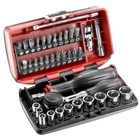 Coffret de douilles cliquet Facom R.360NANO-U1 38 pièces avec poignée pivotante 1/4".