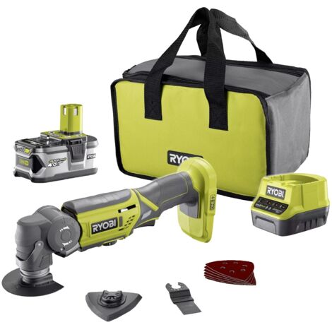 RYOBI Outil multifonctions 18V One+ LithiumPlus - 1 batterie 4.0Ah - 1 chargeur rapide - R18MT-140S (1/4)