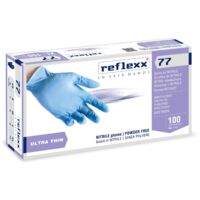Gants en nitrile Reflexx R77100 sans poudre 100 % sans latex 3 g Cat. 3 100 pièces XL