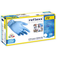 Gants en nitrile Reflexx R72 sans poudre 100 % sans latex 3,5 g Cat. 3 100 pièces XL