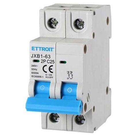Interrupteur Différentiel Magnétothermique 2P 32A Type A 300mA - Courbe B 6kA - Double Levier Avec Diagnostic Visuel - Série PL8M2 - 6