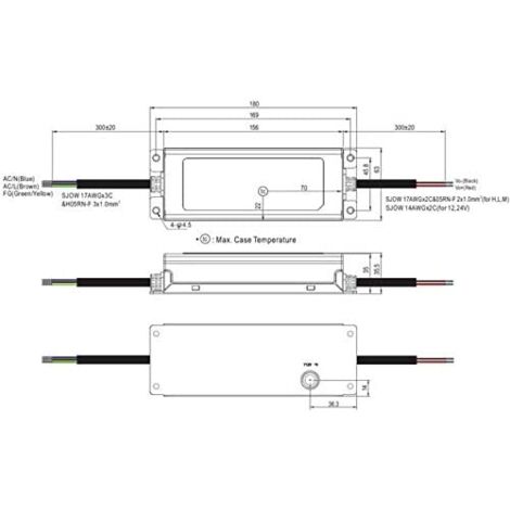 MEAN WELL TRANSFORMATEUR 150W 12V IP67 XLG-150-12A BLOC D'ALIMENTATION ÉTANCHE