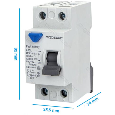 Interruttore Differenziale (RCCB), Resi9, 2P, 40 A, 30 MA, Tipo F-SI - Foto 6