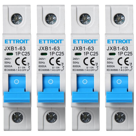 Leitungsschutzschalter 1P+N 25A C25 - Für DIN-Schienenmontage