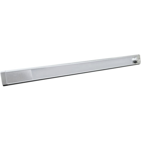 Réglette LED Argent 8W, 560 lm, intensité variable 3000 à 6500K, cordon alimentation integré, garantie 5 ans - Tibelec (1/5)