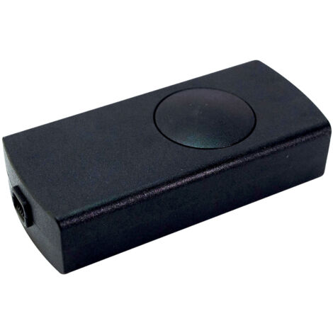 Interrupteur variateur poussoir à main noir, 100W, 240V- Tibelec (1/3)