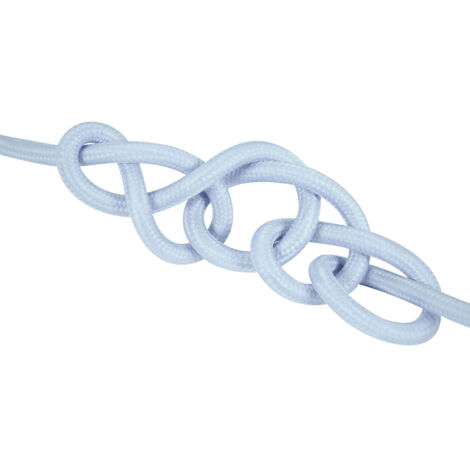 Câble électrique tissu bleu clair, long. 3m, diam. 6.2mm - Tibelec (1/5)