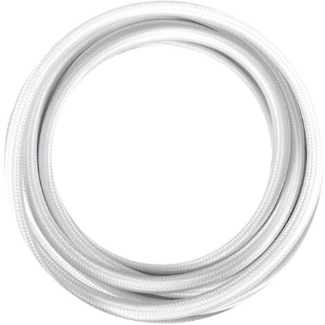 Câble électrique rond, tissu blanc, long. 3m, H03VV-F, 3X0.75mm2 - Tibelec (1/5)