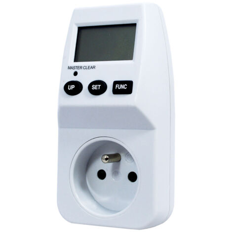 Tibelec – Compteur de consommation électrique 3600W – Tension 230V – Affichage consommation instantanée et coût – Piles de sauvegarde incluses (1/3)