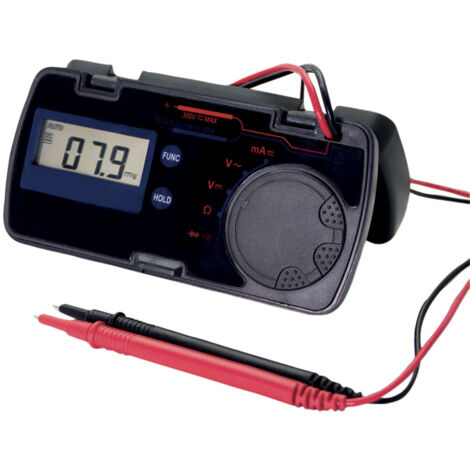 Multimètre digital ultra-compact de poche, 7 fonctions, calibrage auto, 300V, cat III, garantie 3 ans - Tibelec (1/5)