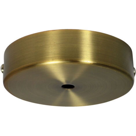Tibelec – Pavillon cache-fils cylindrique en métal bronze 100mm – Diamètre 100mm – Trou de passage de câble ø6mm – Installation plafond