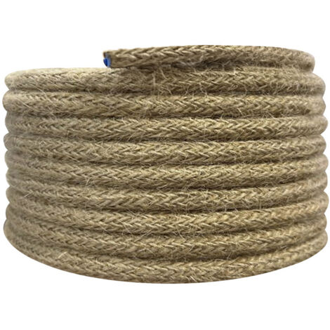 Câble électrique tissu corde, long. 3m, diam. 7.5mm - Tibelec