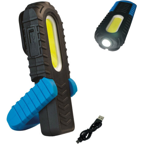 Baladeuse LED rechargeable USB 3W, 400 lumens, IP44, IK07, crochet, mode torche, aimanté- Tibelec (1/5)