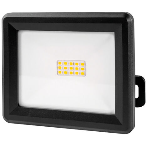 Projecteur LED Noir 10W, 940 lumens, IP65, 4000K Blanc-neutre, connecteur rapide, fixation orientable 3D - Tibelec