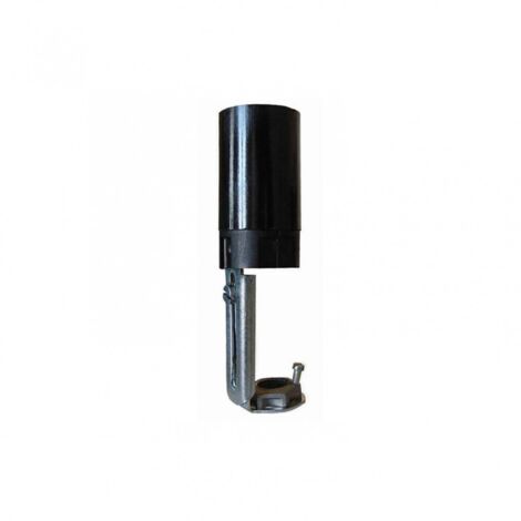 Tibelec – Douille E14 extensible pour ampoule – Hauteur 81-105mm – Plastique noir – Puissance max 60W – Pour luminaires personnalisés