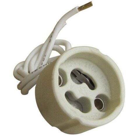 Douille céramique compatible GU10/GZ10, 2A, tension 250V- Tibelec (1/3)