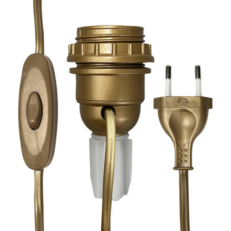 Centrale Brico – Adaptateur bouteille E27 – Câble 1,5 m – Douille E27 – Interrupteur à main – Pour luminaires personnalisés