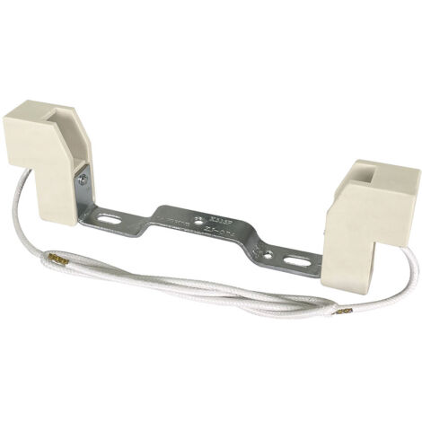 Centrale Brico – Douille céramique R7S sur étrier métal – Compatible ampoules halogène, LED, fluo – Pour luminaires modifiables et réparables