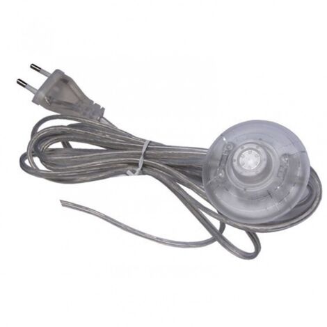 CENTRALE BRICO Cordon et interrupteur TIBELEC, plastique, transparent 500 W (1/5)