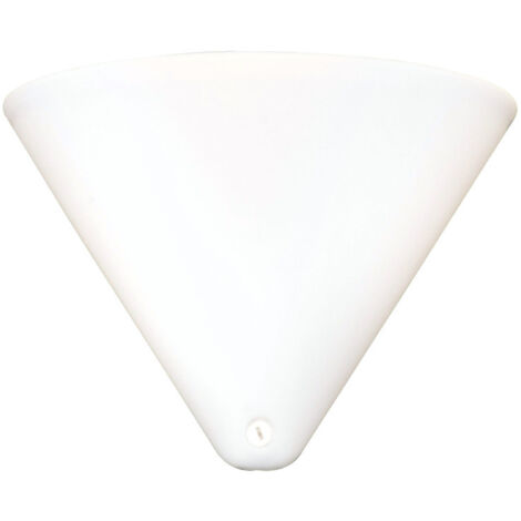 Tibelec – Pavillon cache-fils conique en plastique blanc – Diamètre 125mm – Vis de blocage intégrée pour installation sécurisée