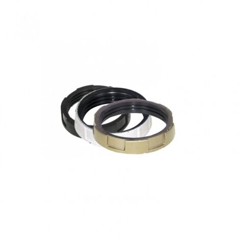 TIBELEC Lots de 3 bagues pr douille E27 TIBELEC, plastique, noir, blanc et or (1/2)