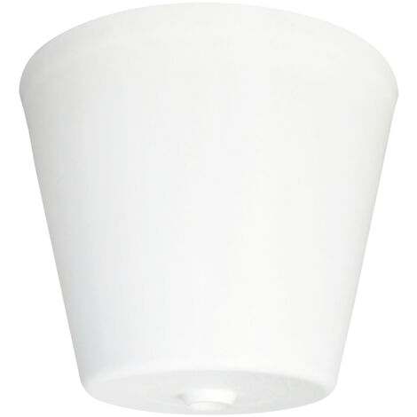 Tibelec – Pavillon conique en plastique blanc 90mm – Cache-fils pour luminaires suspendus – Installation facile au plafond – Finition esthétique